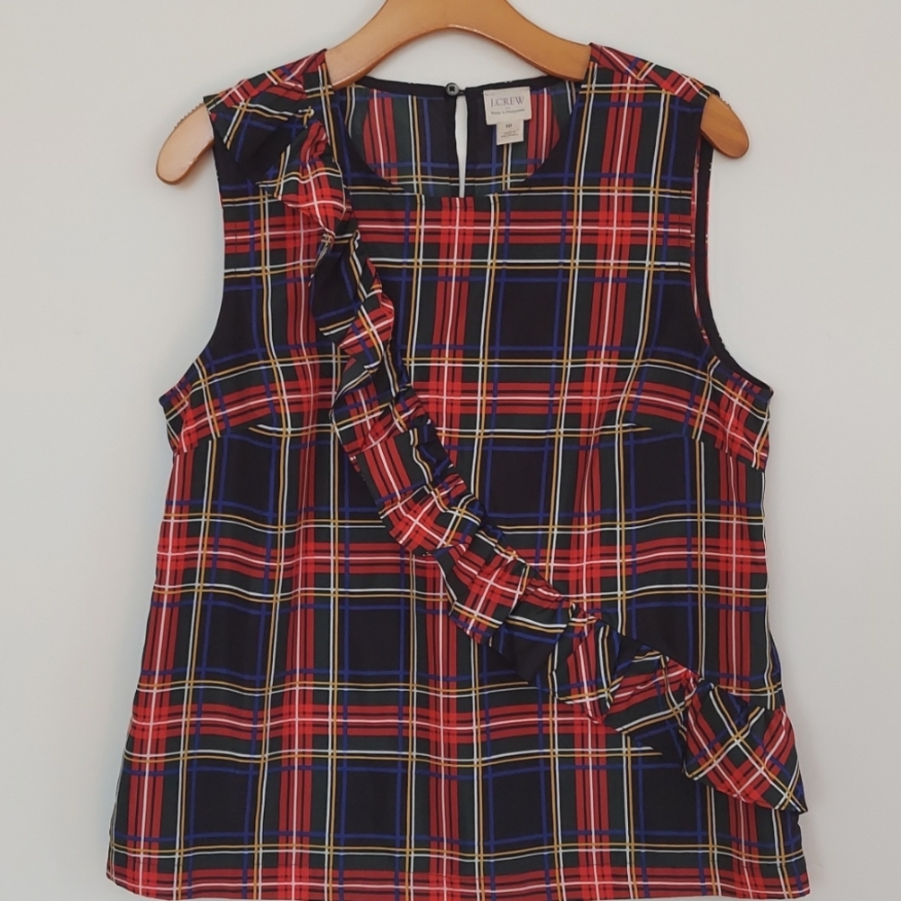 J. Crew l Tartan tank
